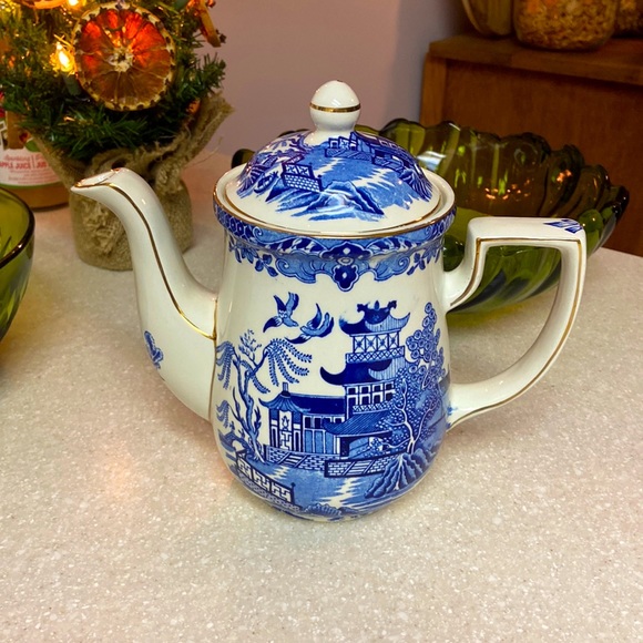 Burleigh • Willow China Coffee Pot - Picture 1 of 7